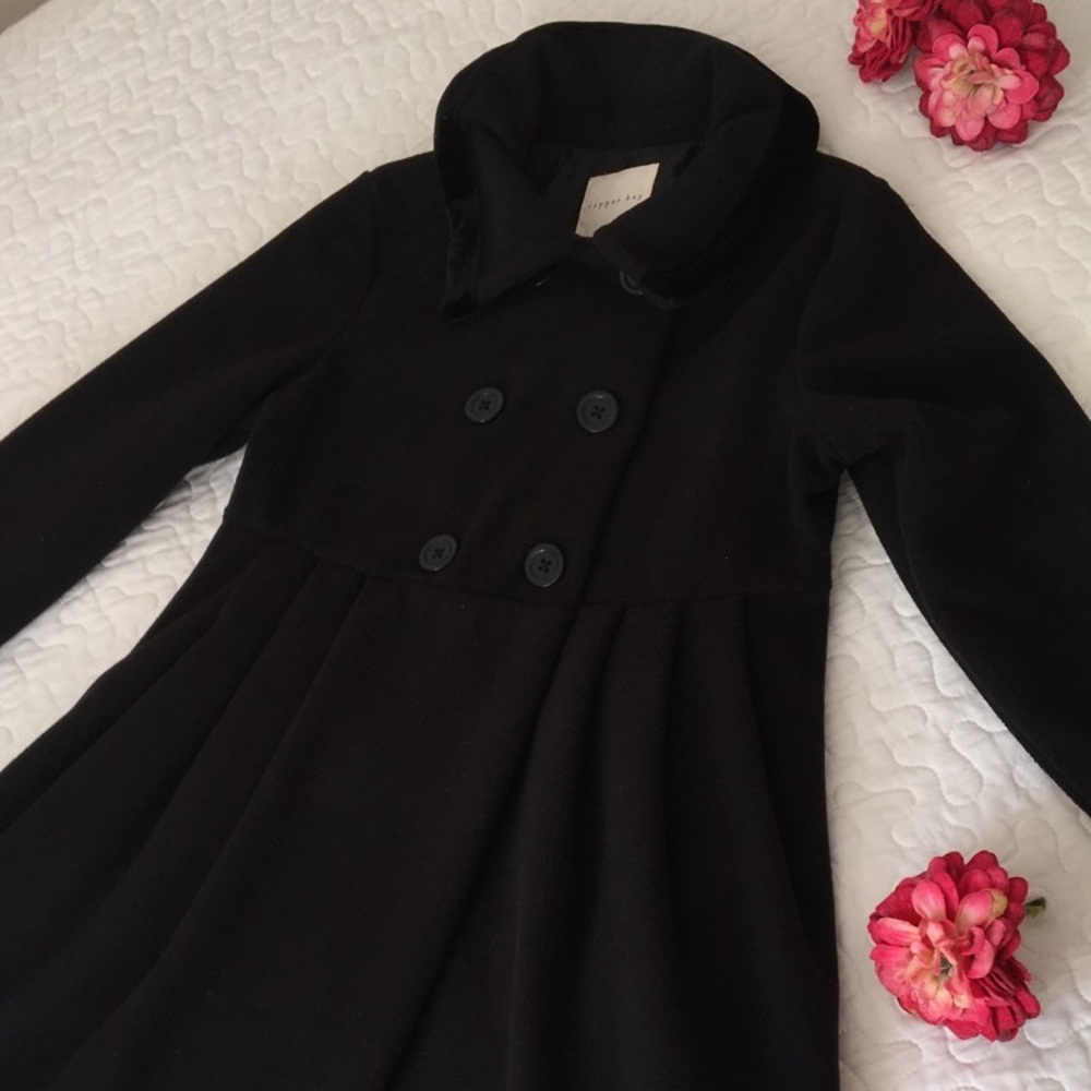•host pick• Copper Key Girls Velvet Trim PeaCoat - Picture 3 of 8